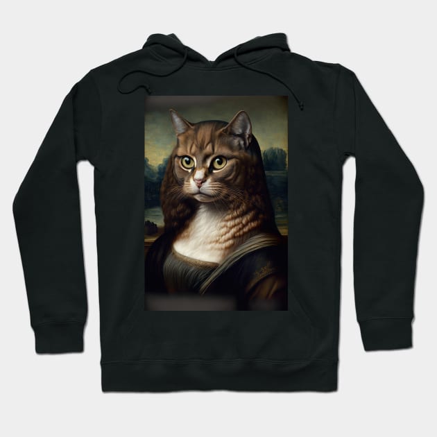 Cool portrait of a Cat Hoodie by KoolArtDistrict